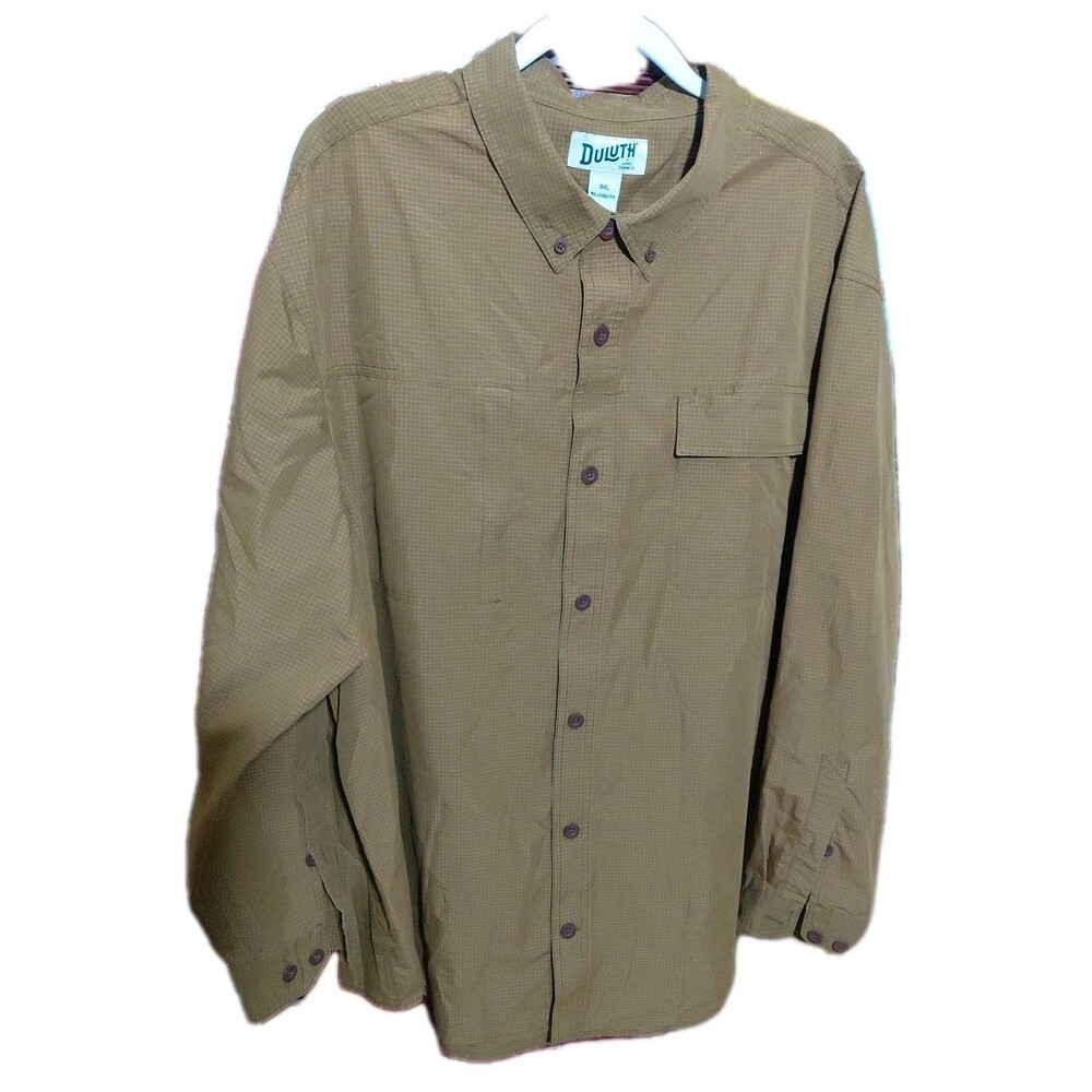 Duluth Trading Co 3XL Copper Button Up Long Sleeve Shirt Relaxed Fit